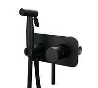 FQYEP Douchette Toilette Wc Portable Kit Pulvérisateur de Bidet Encastrable en Acier Inoxydable,Noir,Mode Unique