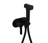 FQYEP Douchette Wc Kit Complet Laiton Douchette Toilette Avec Pulvérisateur de Bidet À 2 Fonctions,Noir