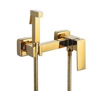 FQYEP Douchette Wc Kit en Bidet Portable de Douche Eau Chaude et Eau Froide Bidet Toilette Kit Complet,Doré A