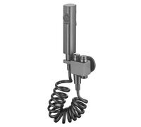 FQYEP Douchette WC Pulvérisateur De Bidet À Main Laiton Mural Valve D'Angle À Double Sortie Deux Modes De Sortie D'Eau Convient Au Nettoyage Des Toilettes,Gris Pistolet