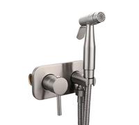 FQYEP Encastré Kit Douchette Wc Complet Pulvérisateur de Bidet de Toilette Eau Chaude et Froide,Brossé,Double Mode