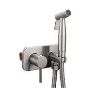 FQYEP Encastré Kit Douchette Wc Complet Pulvérisateur de Bidet de Toilette Eau Chaude et Froide,Brossé,Mode Unique