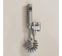 FQYEP Ensemble De Pulvérisation pour Toilettes Gris Pistolet Kit Hygiene WC Mural Laiton Deux Modes Deux Sorties Convient Au Chasse D'Eau Au Sol