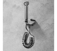 FQYEP Kit De Douchette De Bidet Kit Hygiene WC Double Mode En Laiton avec Tuyau Valve D'Angle À Double Sortie Montage Mural Peut Être Connecté Au Réservoir Des Toilettes,Gris Pistolet