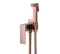 FQYEP Kit Mélangeur D'Eau Froide et Chaude Pour Bidet Mitigeur Encastré Douchette de Wc Portable Or Rose,Paiement Carré