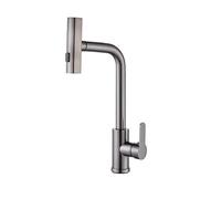 FQYEP Mitigeur Evier avec Douchette 3 Modes Robinet de Cuisine Cascade Robinet de Cuisine Mitigeur Rotation 360° Flexible de Robinet de Cuisine Gris Pistolet