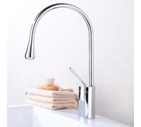 FQYEP Robinet Lavabo Salle De Bain Extensible En Laiton Moderne Chromé | Robinet Mitigeur Eau Chaude et Froide Rotatif À 360° Avec Eau Extractible Adapté À La Vanité De La Salle De Bain