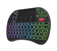 FQzsbWbbt Clavier de télécommande sans Fil avec pavé Tactile rétroéclairé 2.4GHz, Anglais, français, Espagnol, Compatible avec Android TV Box PC(Spanish Keyboard)