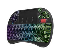 FQzsbWbbt Clavier de télécommande sans Fil avec pavé Tactile rétroéclairé 2.4GHz, Anglais, français, Espagnol, Compatible avec Android TV Box PC(French Keyboard)