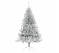 @FR Demi sapin de Noël artificiel - Extérieur/Intérieur - avec support argenté 120 cm PET - pour Artisanat Fête Décoration -