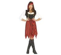 Fr-Disfraz De Pirata Corsé De Mujer Para Carnaval-Fr (Taille L) Multicolore