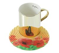 [FR] Luycho Mirror Cup & Wavy Saucer Black Butterfly 350ml
