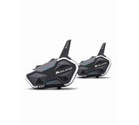 Midland - R1 Mesh Intercom Moto, 2 Écouteurs Bluetooth + Mesh sans Fil, Casque Moto Étanche IPX6, Portée 500m, 23H, Audio RCF, Stéréo Background, Compatible TFT et Radio FM, 6 Personnes Conférence