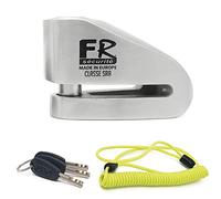 FR Sécurité FR114S Antivol Bloque Disque Moto Homologué SRA, Double Verrouillage ø14mm, Acier Inoxydable de Haute Sécurité, Cable de Rappel, Antivol Bloc Frein Roue pour Scooter, Moto, Velo