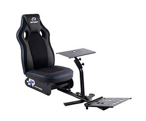 FR-TEC Cockpit Simracing, Simulation de conduite, Esports Racing, Playseat avec structure en acier et assise en cuir synthétique avec tissu respirant