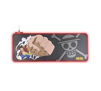 FR-Tec One Piece Luffy XL Tapis de Souris - Lumière LED Rouge sur Les Bords - Base en Caoutchouc Antidérapante