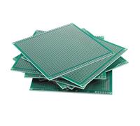 FR4 Lot de 10 circuits imprimés verts pour soudure et prototypage avec plaquettes pré-étamées et pas de 2,54 mm