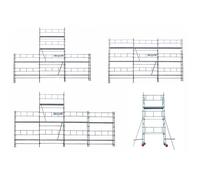 FR51-9-G Echafaudage Faitage Révolution 4 en 1 9 Galvanisé Echafaudages stephanois