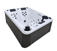 FRA 1385 Spa Bain à remous d'extérieur 3 places 220 x 160 x 78 cm avec hydromassage, chromothérapie et chauffage