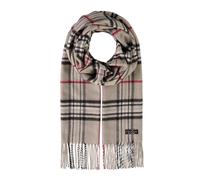 FRAAS Écharpe gris noir pour homme - Cashmink® Scarf with FRAAS Plaid Camel Grey 101152