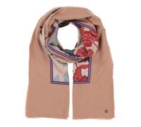 FRAAS Écharpe beige bleu pour femme - Scarf With Floral Design Deep Blue 329163