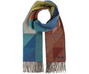 FRAAS Écharpe bleu / citron vert / émeraude / rouge chiné, Taille One Size