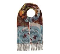 FRAAS Écharpe bleu violet foncé pour femme - Cashmink Scarf With Romantic Floral Design True Blue 329197