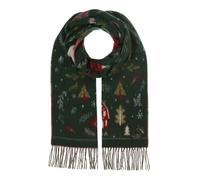 FRAAS écharpe Cashmink® Scarf With Christmas Design Antique Green