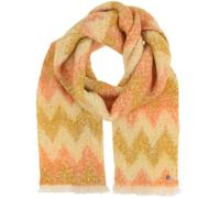FRAAS Écharpe douillette | Design zigzag au look rétro | 25 x 200 cm | Teneur en laine | Pour femme, Ambre doré, taille unique