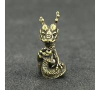Frabakas Figurines d'animaux en cuivre antique - Presse-papiers - Décoration d'intérieur - Cadeaux - Artisanat - Brûleur d'encens - 3 cm x 1,8 cm (Dragon)