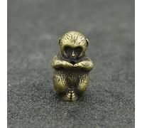 Frabakas Figurines d'animaux en cuivre antique - Presse-papiers - Décoration d'intérieur - Cadeaux - Artisanat - Brûleur d'encens - 3 cm x 1,8 cm (singe)