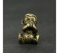 Frabakas Monkeys in Action Figurines de table en laiton cuivre antique Pièces de centre de table Miniatures Presse-papiers à collectionner Décoration d'intérieur Cadeaux Art Artisanat 4 cm x 2,8 cm