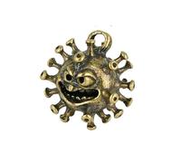 Frabakas Mythical Beast Virus Antique Copper Brass Tabletops Figurines Statues Centerpieces Miniatures Presse-papier Collectibles Décoration d'intérieur Cadeaux Art Artisanat 2,8 cm x 2,8 cm