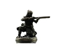 Frabakas Soldiers Warriors Samurai Gunmen Army Antique Copper Brass Tabletops Figurines Miniatures Presse-papiers à collectionner Décoration d'intérieur Cadeaux Art Artisanat 2,5 cm x 3 cm (C)