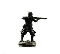 Frabakas Soldiers Warriors Samurai Gunmen Army Antique Copper Brass Tabletops Figurines Miniatures Presse-papiers à collectionner Décoration d'intérieur Cadeaux Art Artisanat 2,5 cm x 3,2 cm (A)
