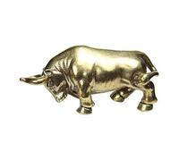 Frabakas Wall Street Bull Antique Copper Brass Tabletops Figurines Statues Centerpieces Miniatures Presse-papiers Objets de collection Décoration d'intérieur Cadeaux Art Artisanat 7,2 cm x 3,6 cm