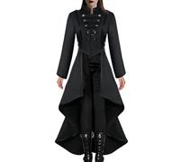 Frac Victorian Gothique Femme Uniforme de Mariage Manteau Victorien Manteau Victorien | Veste longue avec queue d'hirondelle victorienne, uniforme de frac gothique, uniforme