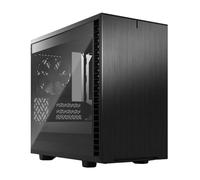 Fractal Design Define 7 Mini Black Brushed Aluminum/Steel Micro ATX Silent Light Tinted Tempered Glass Window Mini Tower Computer Case