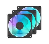 Fractal Design - Dynamic 3 - 14 RGB 3-Pack Black - Ventilateur PWM - Conception à pales profilées - Câble Daisy Chain - Roulement Rifle