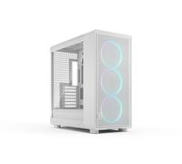 Fractal Design Epoch XL White RGB - Verre trempé à Teinte Claire - boîtier PC Gaming à Flux d’air - Panneau Frontal en Maille - Momentum 14 RGB