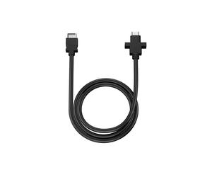 Fractal Design FD-A-USBC-001 Câble USB-C Mâle/Mâle 0.67m Noir, Débit 10 Gbit/s, Compatible Pop, Conditionnement Boîte avec crochet