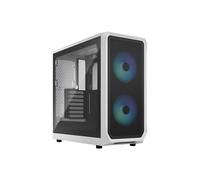 Fractal Design Focus 2 Blanc - Boîtier PC ATX/micro ATX/Mini-ITX, 2x140mm avant, Acier/Verre Trempé, RGB, 2x USB 3.2 Gen 1, 2x3.5", 6x2.5"
