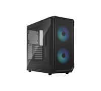Fractal Design Focus 2 Noir : Boîtier PC Moyen Tour ATX/Micro-ATX/Mini-ITX, 2x140mm avant, Acier/Verre Trempé, RGB, 2xUSB 3.2 Gen 1, 2x3.5", 6x2.5"