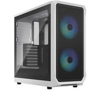 Fractal Design Focus 2 RGB - Tour - ATX - panneau latéral fenêtré (verre trempé) - pas d'alimentation (ATX) - blanc TG teinte foncée - USB/Audio G