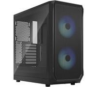 Fractal Design Focus 2 RGB - Tour - ATX - panneau latéral fenêtré (verre trempé) - pas d'alimentation (ATX) - noir TG teinte claire - USB/Audio G