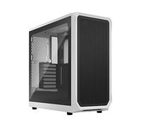 Fractal Design Focus 2 White - Tempered Glass Clear Tint - Mesh Front - Two 140 mm Aspect Fans Included - ATX Gaming Case