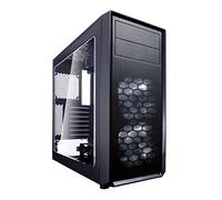 Fractal Design Focus G - Mid Tower Computer Case - ATX - High Airflow - 2X Fractal Design Silent LL Series 120mm White LED Fans Included - USB 3.0 - Window Side Panel - Black