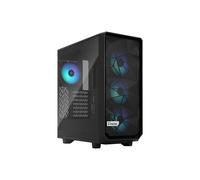 Fractal Design Meshify 2 Compact Lite Noir, Boîtier PC ATX/micro ATX/Mini-ITX, 4x120mm, Acier/Verre Trempé, Slots 2x3.5" 4x2.5", USB 3.2 Gen 1