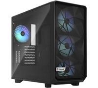 Fractal Design Meshify 2 RGB - Tour - ATX étendu - panneau latéral fenêtré (verre trempé) - pas d'alimentation (ATX) - teinte claire noir TG - USB/Audio G