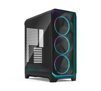 Fractal Design Meshify 3 Ambience Pro RGB Black Tempered Glass Light Tint - High Airflow PC Gaming Case - Mesh Front Panel - Adjust Pro Hub and Three ARGB Momentum 14 Fans Included